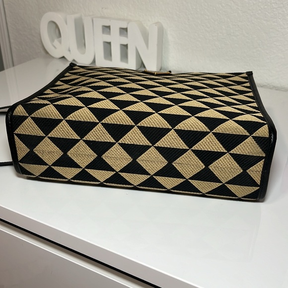 Small Prada Symbole embroidered fabric handbag - Picture 7 of 13